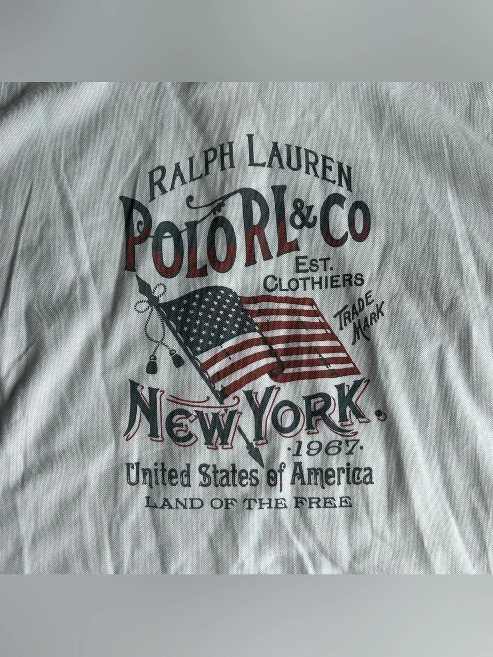 NWT Polo Ralph Lauren Shirt Mens 4XL TALL White USA Flag Patriotic New York Pony